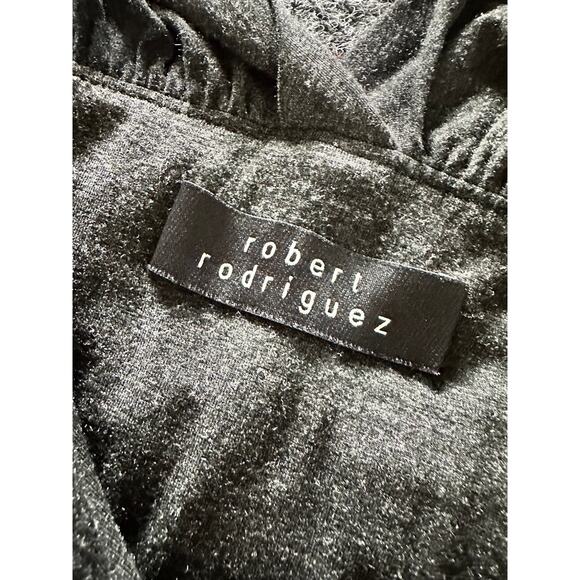 Robert Rodriquez Cocktail Dress Grey Size large Knit Jersey Knee Length - Picture 5 of 12